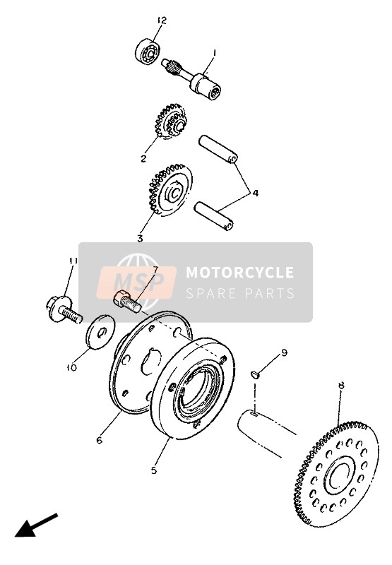 Yamaha FZR600 GENESIS 1989 Starter Clutch for a 1989 Yamaha FZR600 GENESIS