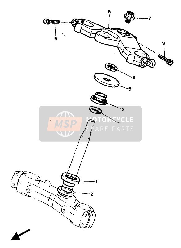 Yamaha FZ750R 1989 Steering for a 1989 Yamaha FZ750R