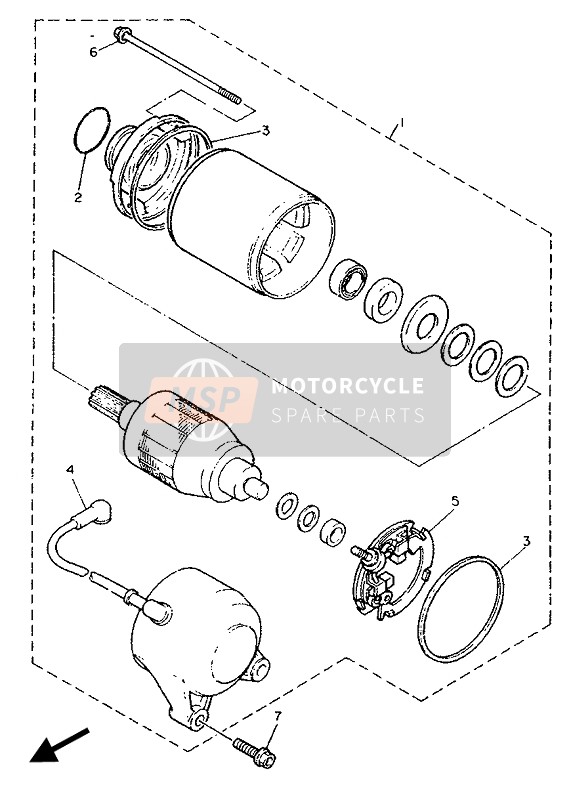 Yamaha FZ750R 1989 ANLASSER 4 für ein 1989 Yamaha FZ750R