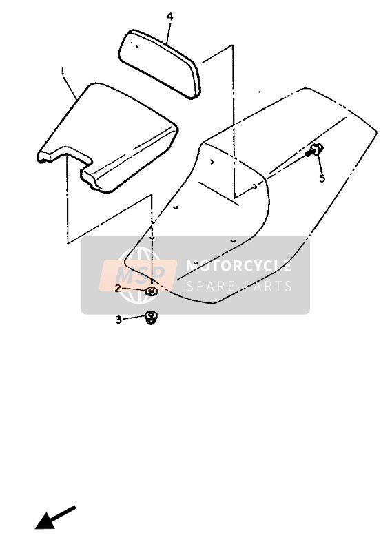 Yamaha FZR750RW 1989 Asiento para un 1989 Yamaha FZR750RW