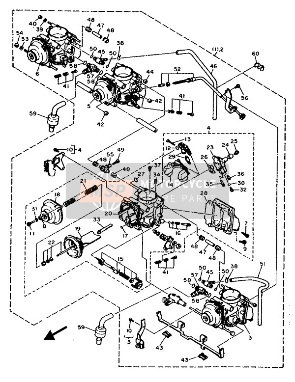 Yamaha FZR750RW 1989 GENERATOR (VERGASER) für ein 1989 Yamaha FZR750RW