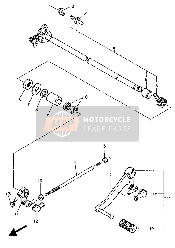 2GH181120100, Bras,  Selecteur, Yamaha, 3