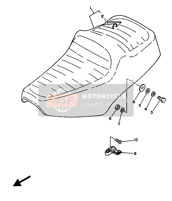 901510601400, Vis,  Tete Noyee, Yamaha, 1