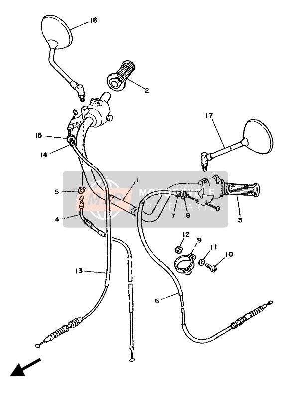 2H7262400100, Poignee Complete, Yamaha, 0