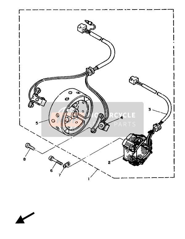 Yamaha SR125 1989 Generator for a 1989 Yamaha SR125