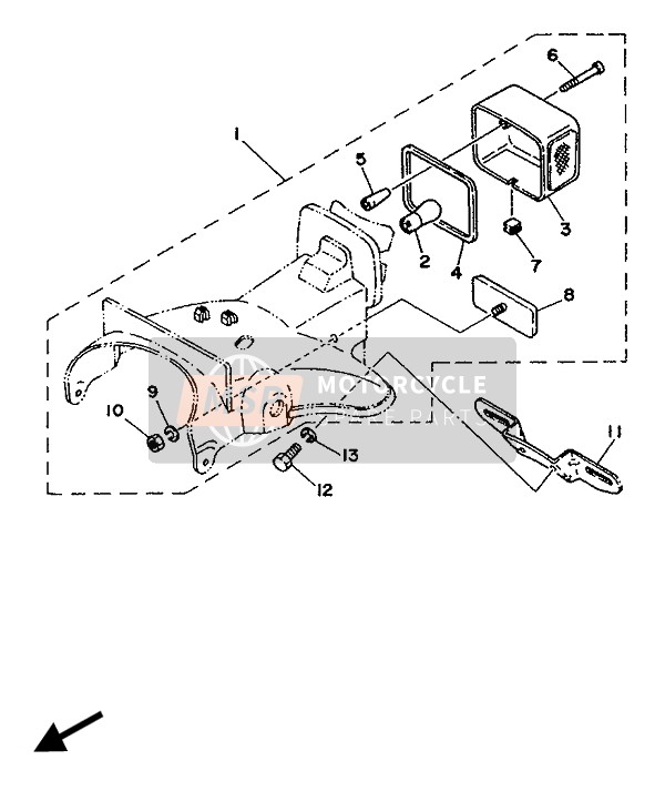 5N0847510000, Bracket, License, Yamaha, 1