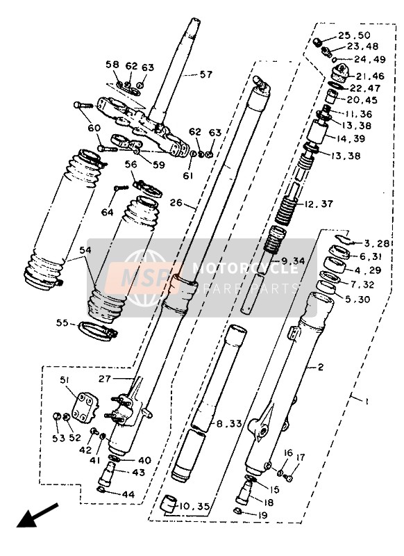 4V423142L000, Federsitz, Oben, Yamaha, 1