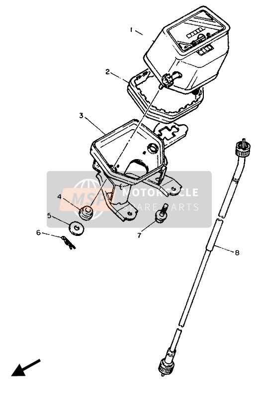 4V5835500200, Cable De Competeur, Yamaha, 3