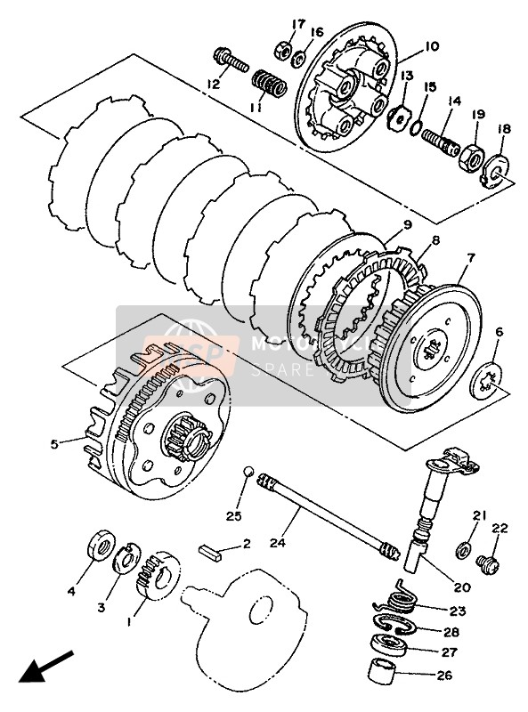 Yamaha TW200E 1989 Clutch for a 1989 Yamaha TW200E