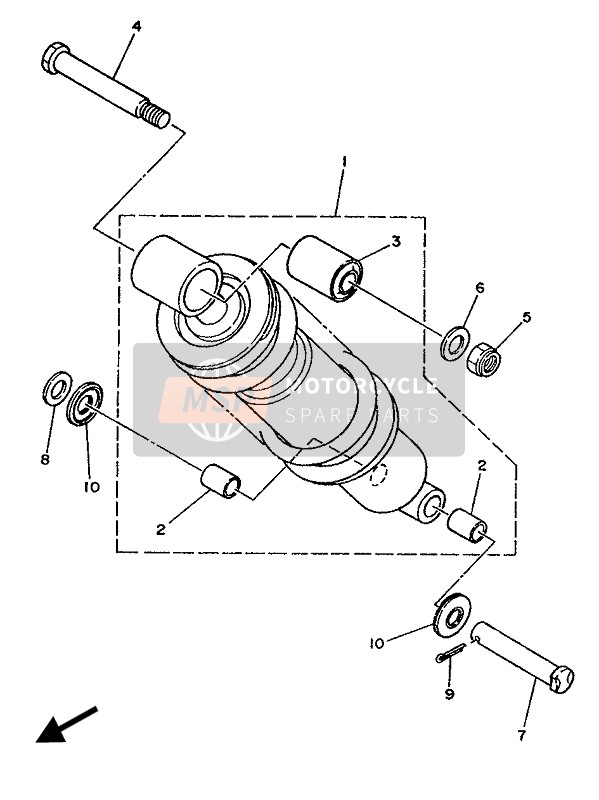 5FY222101036, Gruppo Ammortizzatore, Yamaha, 0