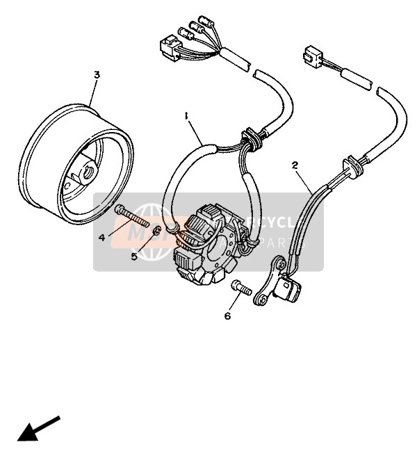 2YG81410M000, Statore Completo        TW200E, Yamaha, 0