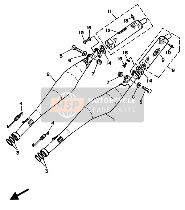 4DP147550000, Gasket, Silencer, Yamaha, 4