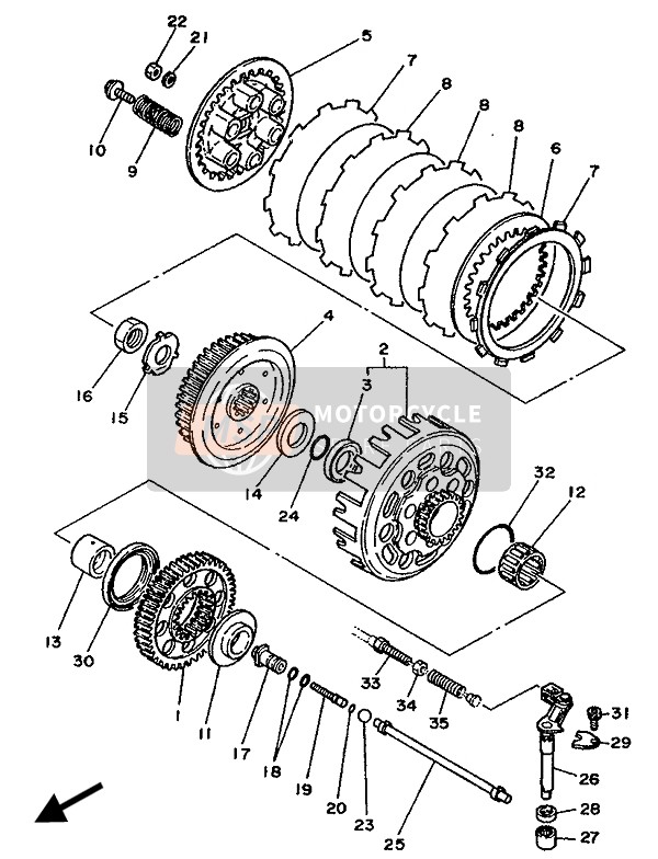 Yamaha TZ250 1989 Clutch for a 1989 Yamaha TZ250