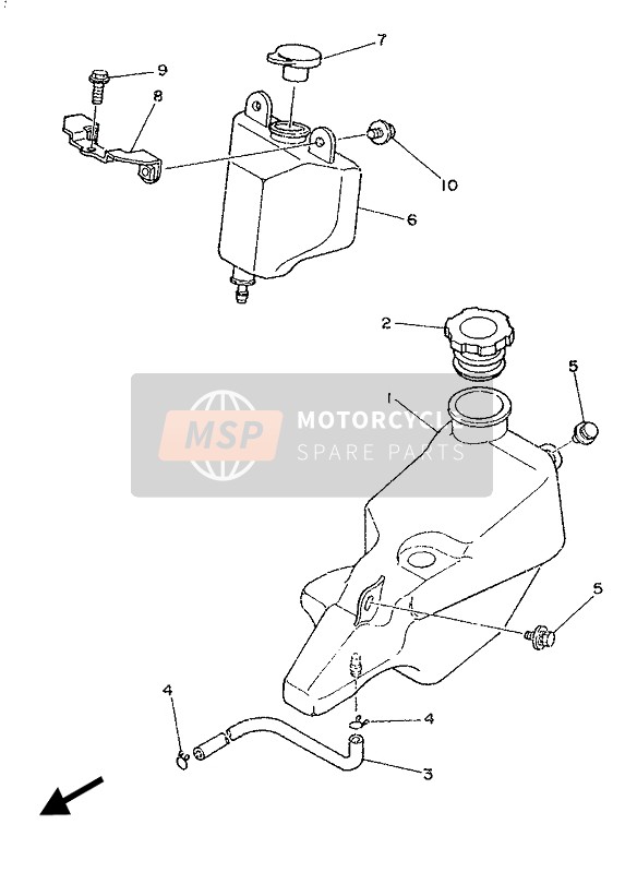 Yamaha TZR250 1989 ÖLTANK für ein 1989 Yamaha TZR250