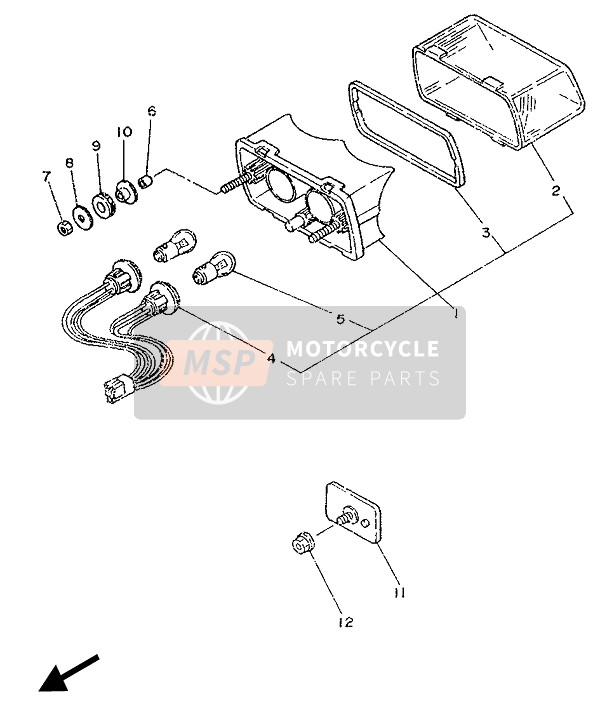 Yamaha TZR250 1989 RÜCKLICHT für ein 1989 Yamaha TZR250