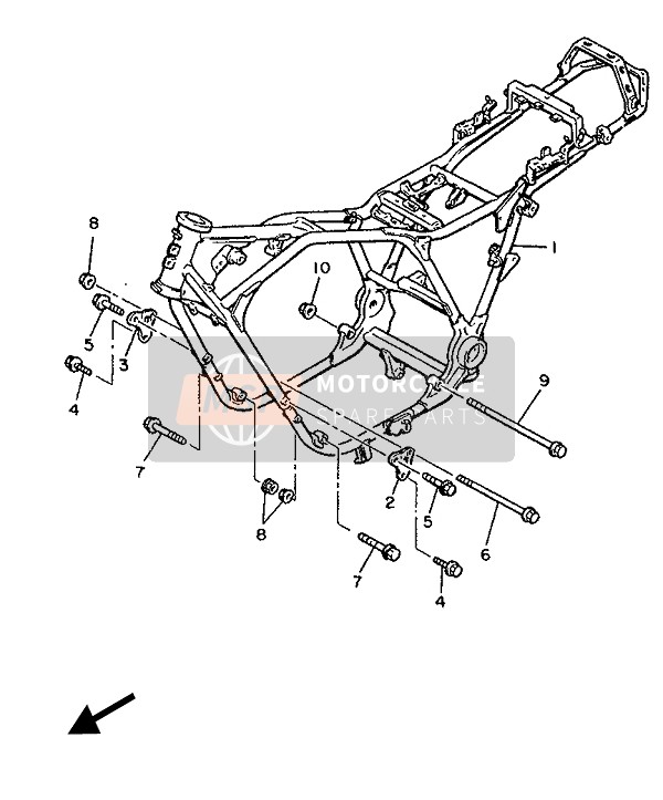 Yamaha XJ600 1989 Frame for a 1989 Yamaha XJ600