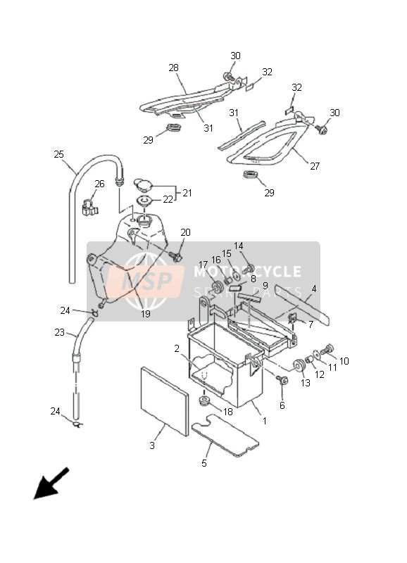 Yamaha TDM850 2000 Side Cover for a 2000 Yamaha TDM850