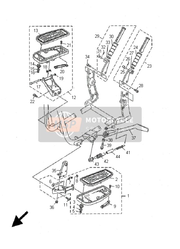 4WM274102000, REPOSE-PIEDS Av (G), Yamaha, 0