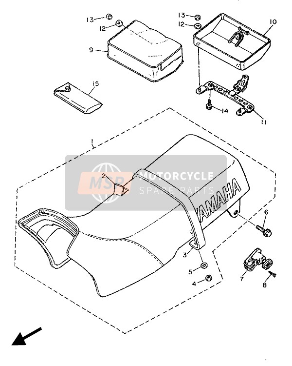 Yamaha XT600 1989 Porta asiento para un 1989 Yamaha XT600