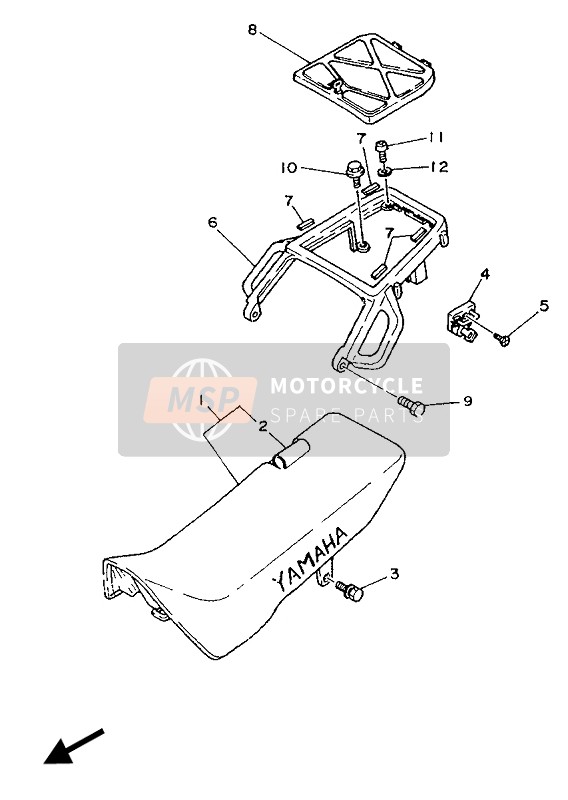 5A8213080000, Helmet Hanger Assy, Yamaha, 1