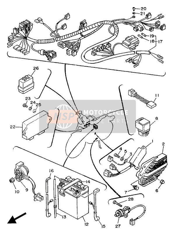 3JB819750100, Plate, Rectifier Fitting, Yamaha, 0