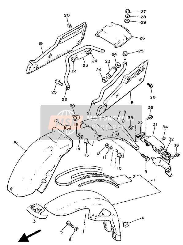 902010672700, Rondelle.BR250TF, Yamaha, 3