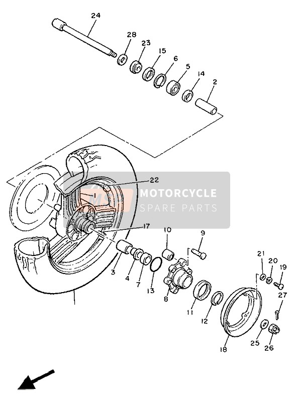 Roue arrière