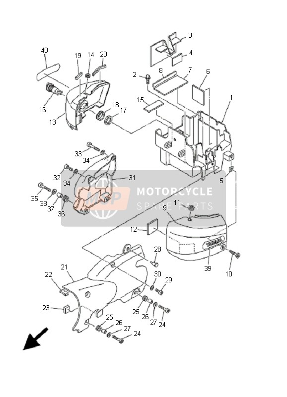 19D2172100P4, Cover, Side 2, Yamaha, 1