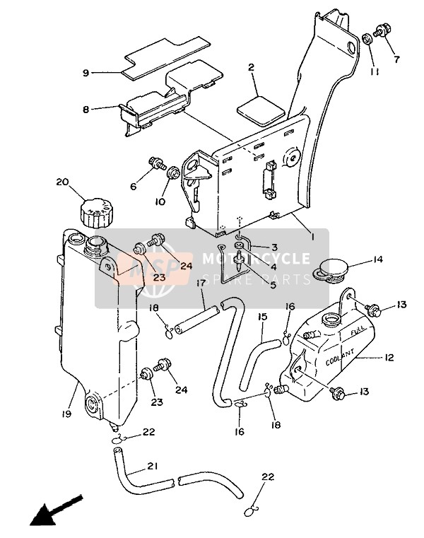 Yamaha DT125E 1990 Side Cover for a 1990 Yamaha DT125E