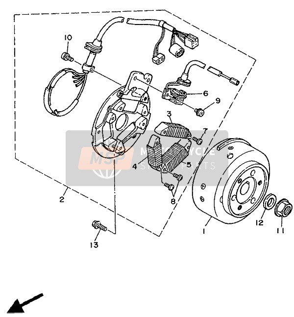 Yamaha DT125E 1990 Generator for a 1990 Yamaha DT125E