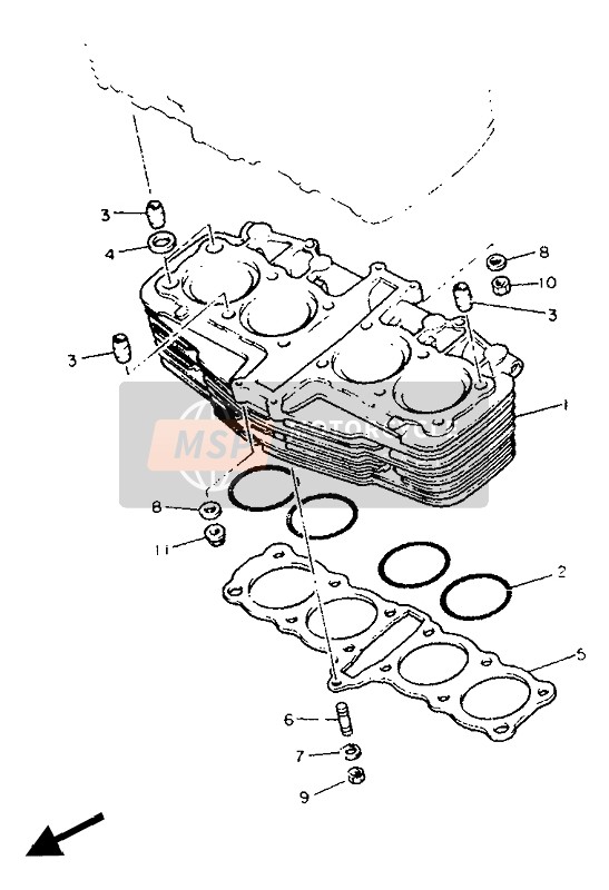 Yamaha FJ1200 1990 Cylinder for a 1990 Yamaha FJ1200