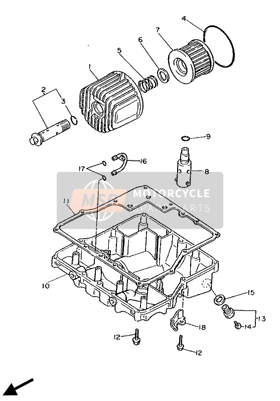 Yamaha FZ750 GENESIS 1990 ÖLFILTER für ein 1990 Yamaha FZ750 GENESIS