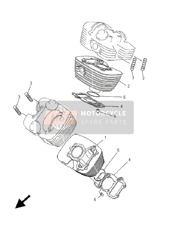 5KR113200000, Cylinder 2, Yamaha, 0