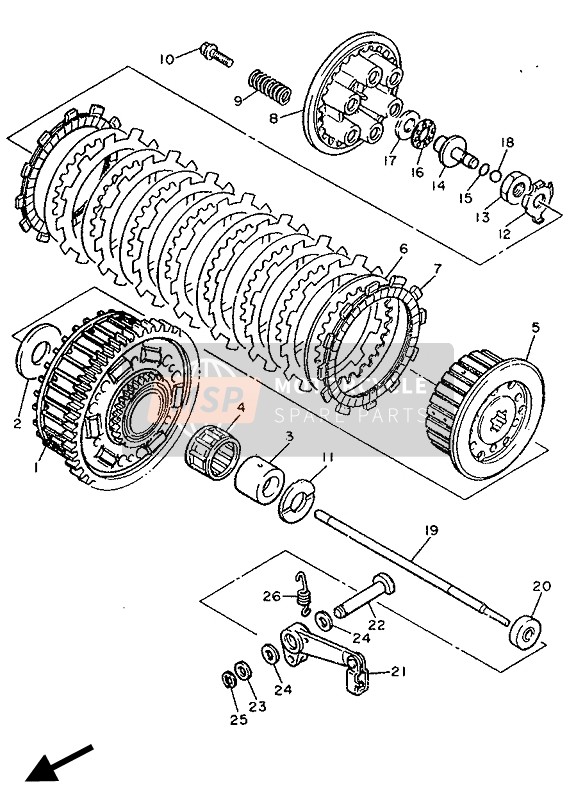 Yamaha FZR750R 1990 Clutch for a 1990 Yamaha FZR750R