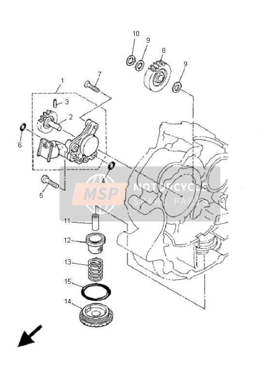 Yamaha XVS250 DRAGSTAR 2001 Oil Pump for a 2001 Yamaha XVS250 DRAGSTAR