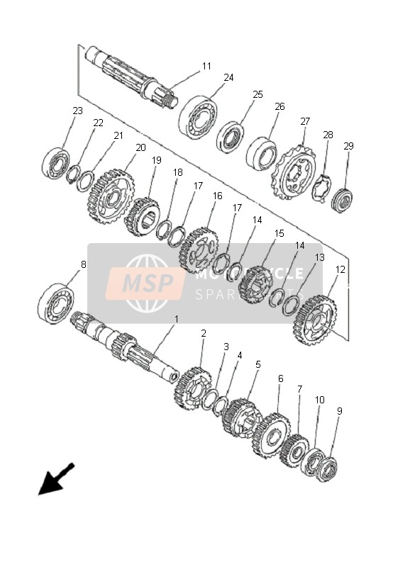 4DN171510100, Gear, 5E Kegelwiel, Yamaha, 0