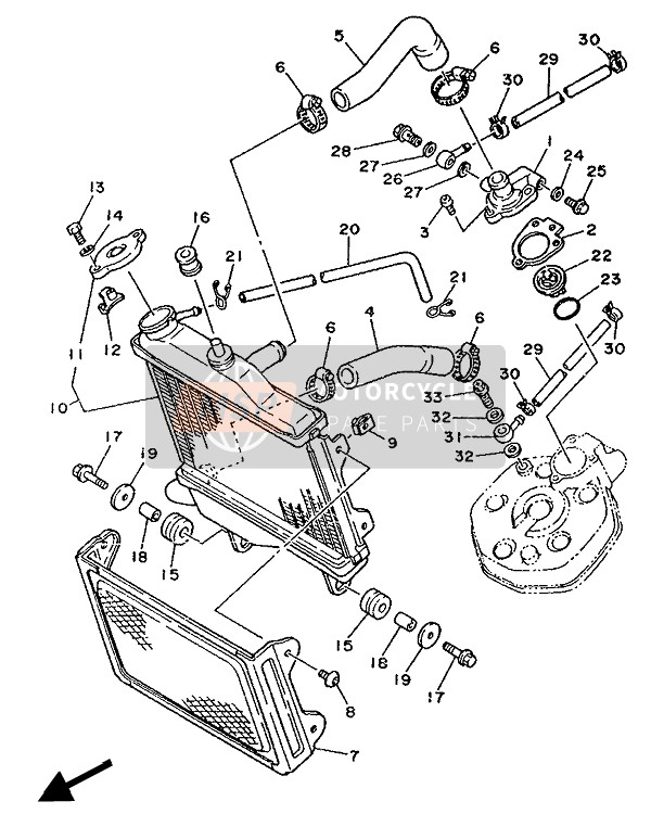 1KT124370000, Anschlag, Yamaha, 5