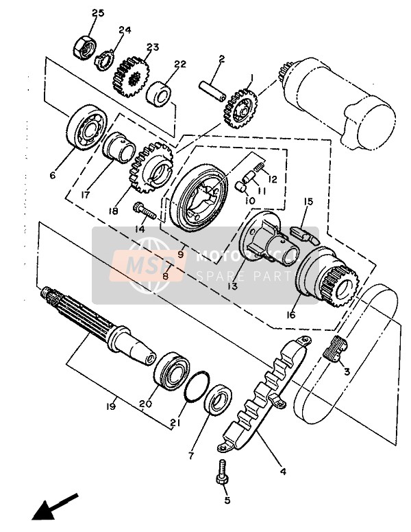 Yamaha XJ600 1990 Starter Clutch for a 1990 Yamaha XJ600