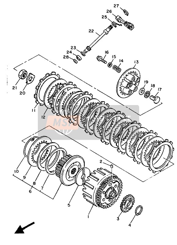 Yamaha XJ600 1990 Clutch for a 1990 Yamaha XJ600