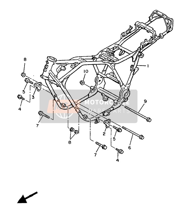 Yamaha XJ600 1990 Frame for a 1990 Yamaha XJ600