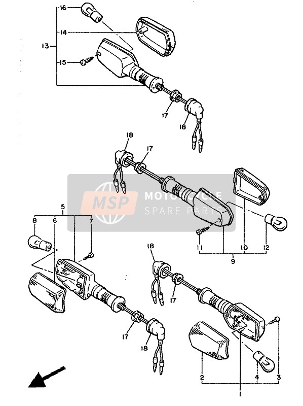 Yamaha XJ600 1990 Flasher Light for a 1990 Yamaha XJ600