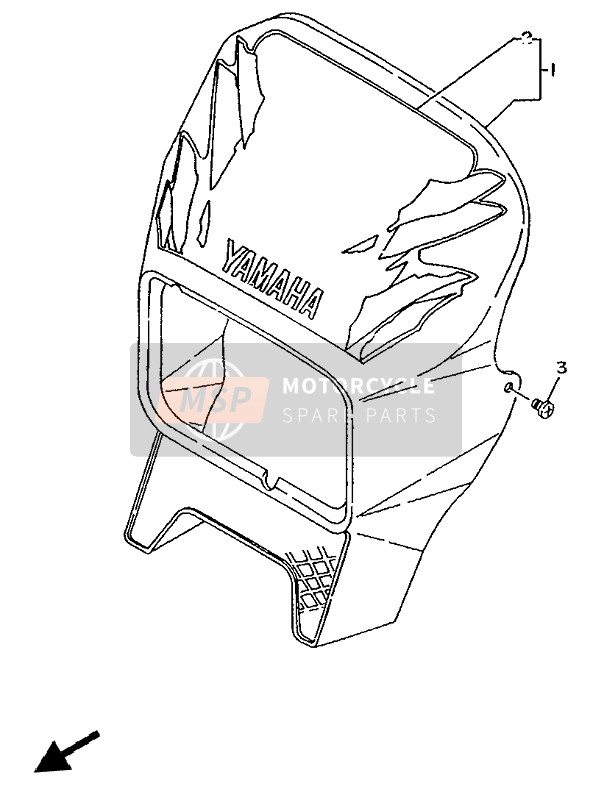 Yamaha DT125R 1993 HAUBE 1 für ein 1993 Yamaha DT125R