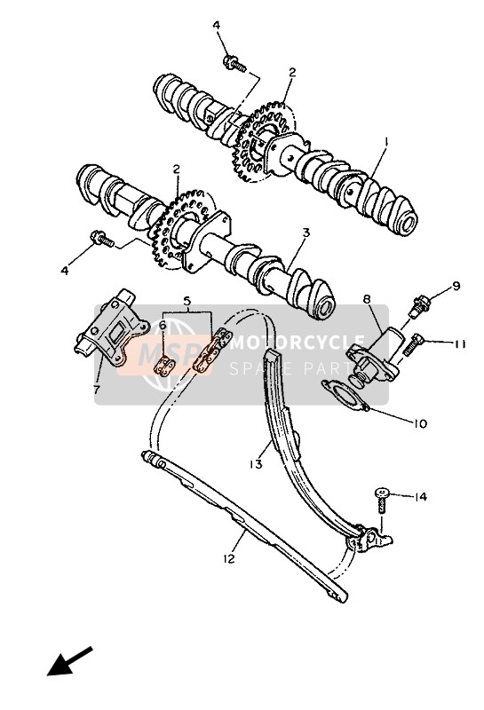 Yamaha GTS1000 1993 Camshaft & Chain for a 1993 Yamaha GTS1000