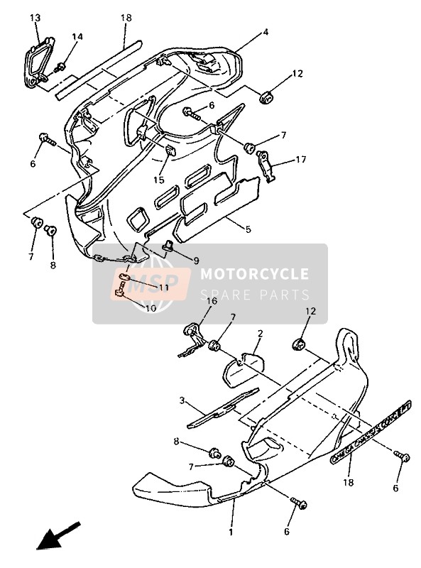 Yamaha GTS1000 1993 ALTERNATIV (KOTFLÜGEL) für ein 1993 Yamaha GTS1000