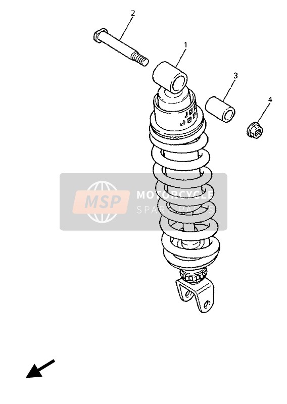 Yamaha GTS1000A 1993 Suspensión trasera para un 1993 Yamaha GTS1000A