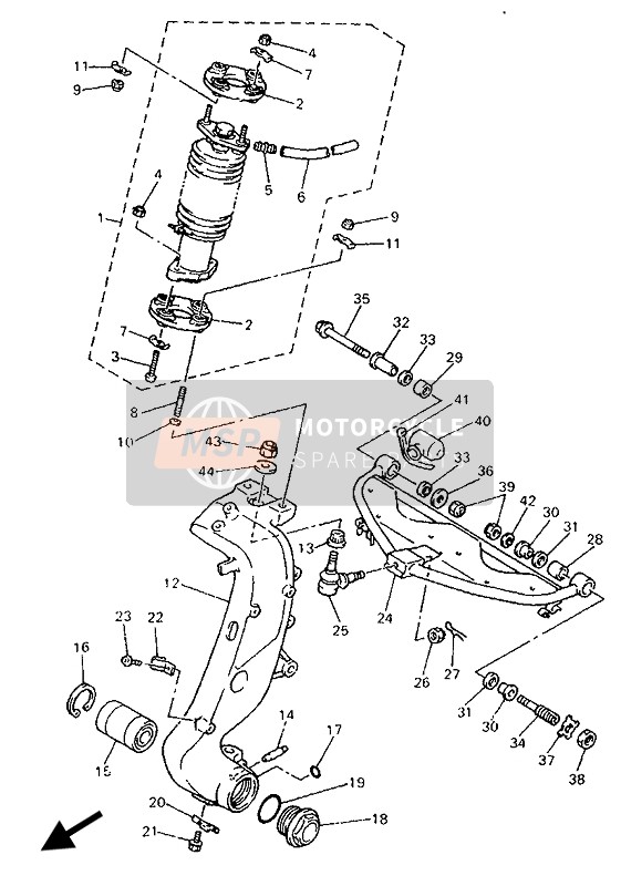 Yamaha GTS1000A 1993 Steering for a 1993 Yamaha GTS1000A