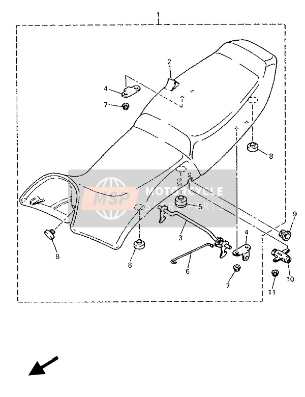 Yamaha GTS1000A 1993 Siège pour un 1993 Yamaha GTS1000A