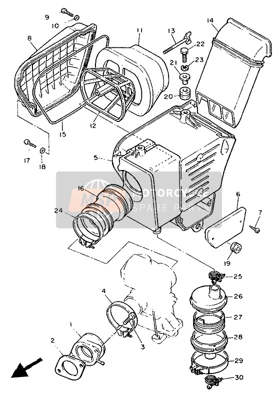 Yamaha SR500 1993 Intake for a 1993 Yamaha SR500