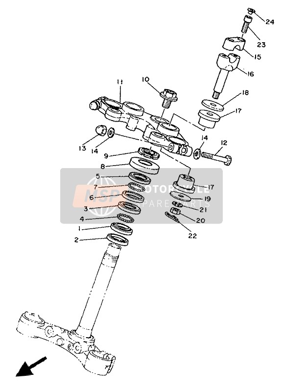 Yamaha SR500 1993 Steering for a 1993 Yamaha SR500