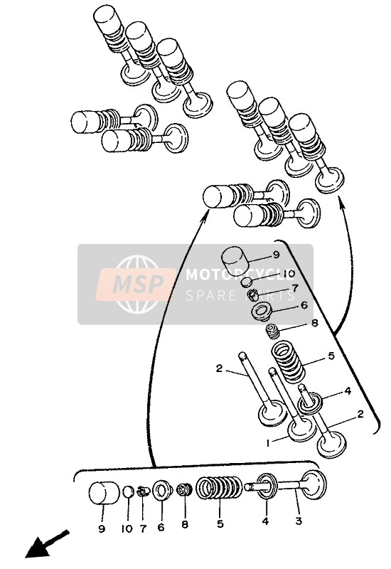 Yamaha TDM850 1993 Valve for a 1993 Yamaha TDM850